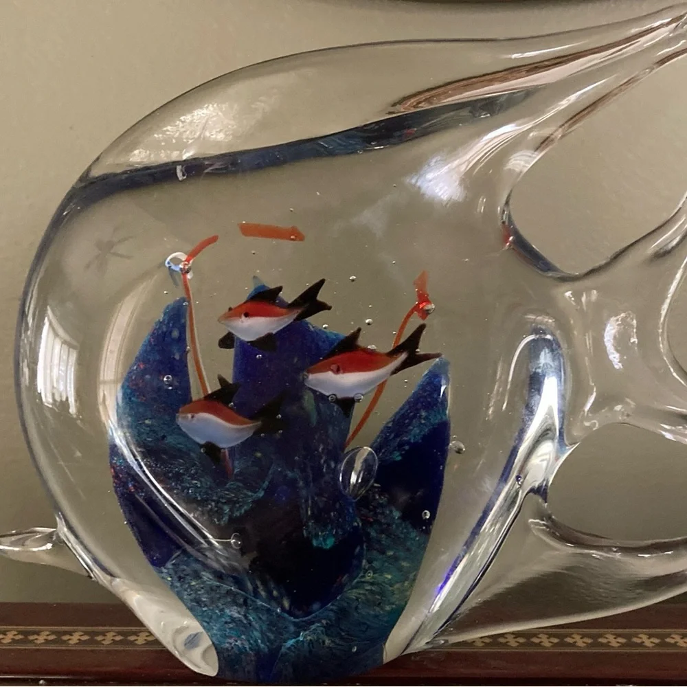 Murano Handcrafted Glass Fish Aquarium Decor